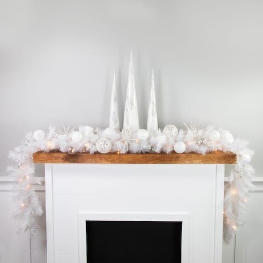 9ft. Warm White LED Artificial Christmas Alaskan Pine Garland